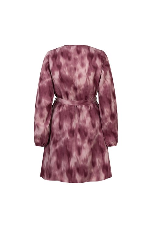 Lofty Manner Dress Alou | Mauve Ombre in Diep pruimrood en vergrijsd lichtroze in, a-lijn