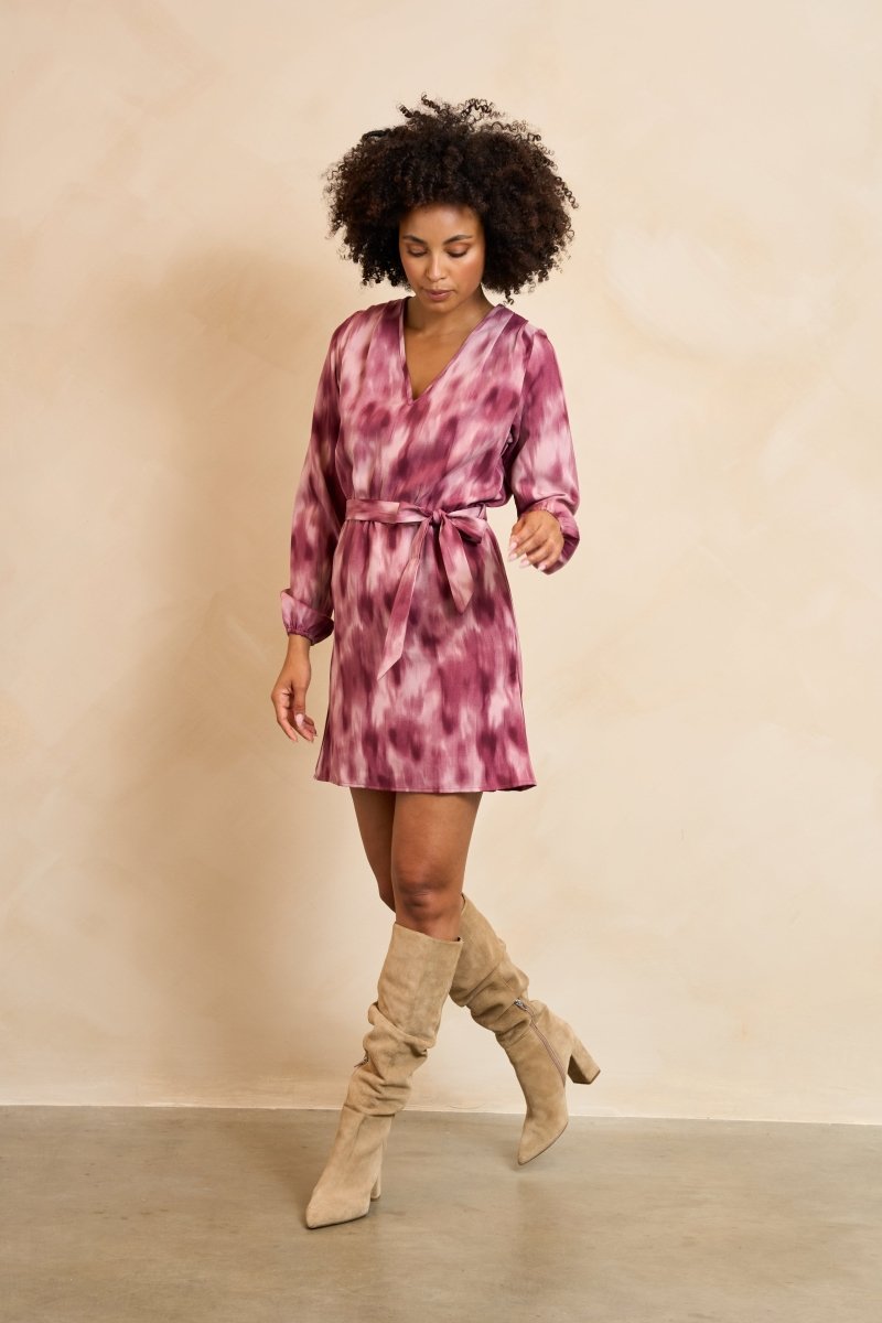 Lofty Manner Dress Alou | Mauve Ombre in mix, a-lijn