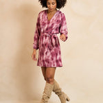 Lofty Manner Dress Alou | Mauve Ombre in mix, a-lijn
