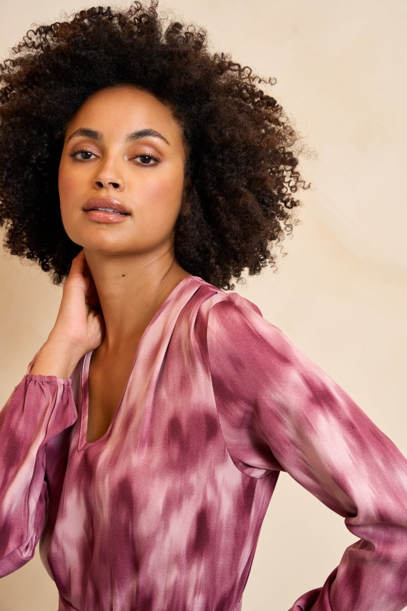 Lofty Manner Dress Alou | Mauve Ombre in Diverse tinten, Losvallend; soepel vallend silhouet