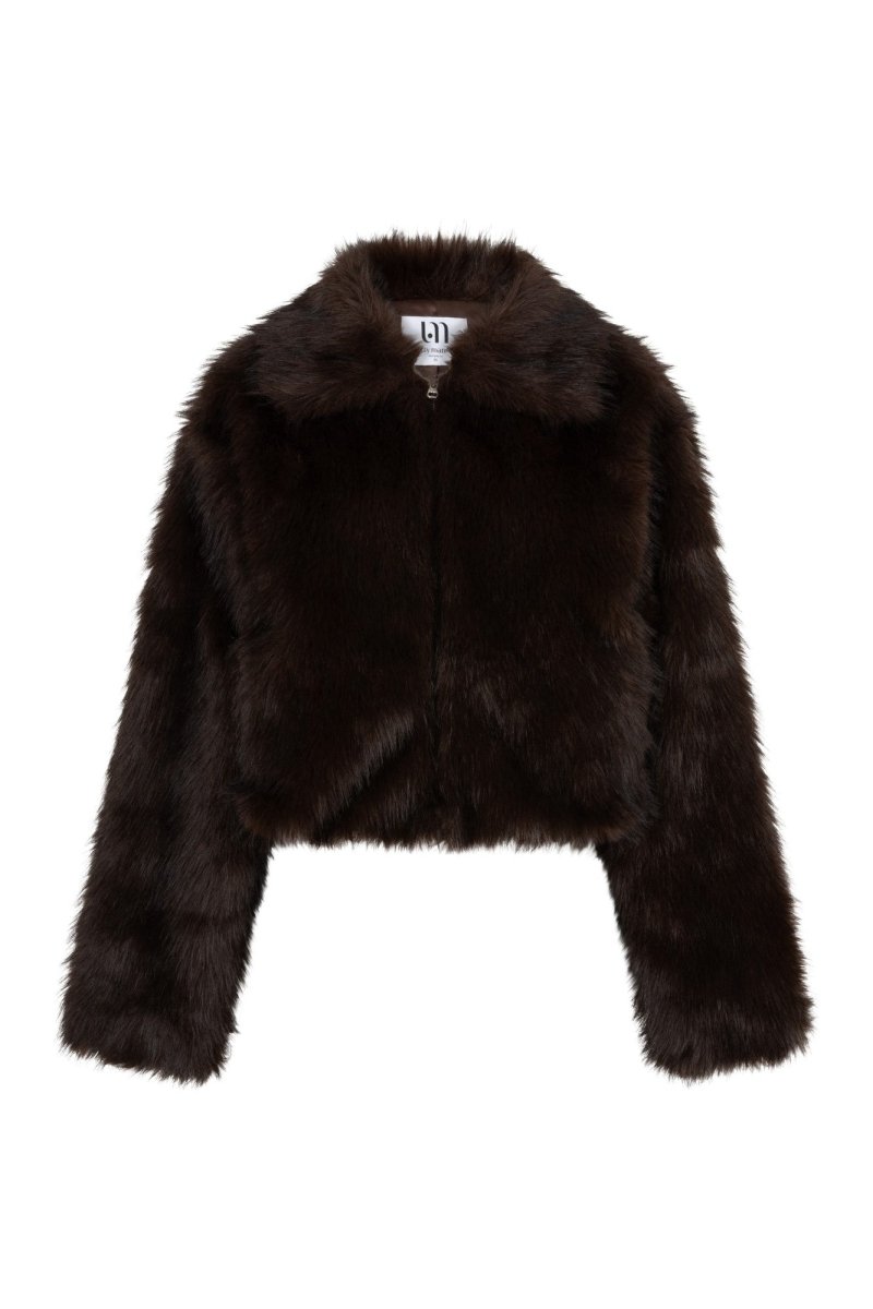 Productfoto fake fur jas Lofty Manner Kaia, voorkant | Jo&Co Club