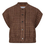 voorkant van gilet lofty manner bruin