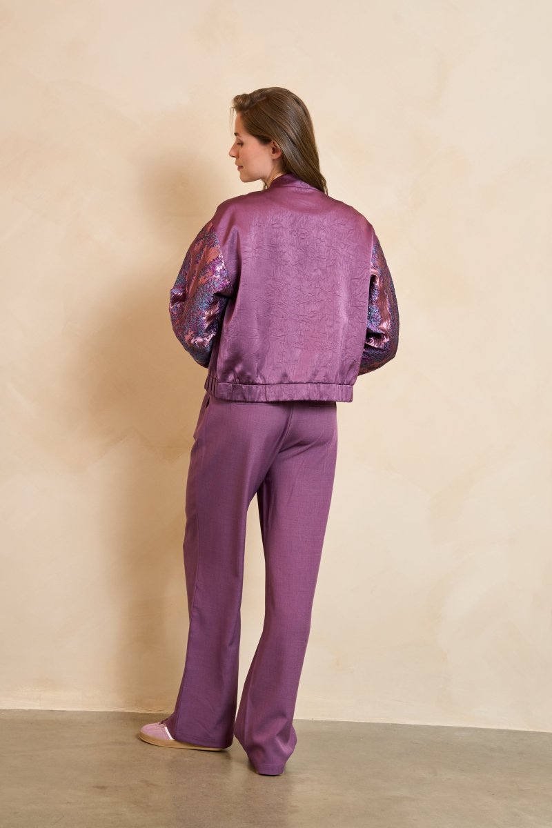 Lofty Manner Jacket Oree | Purple in Diep gematigd auberginepaars, Cropped