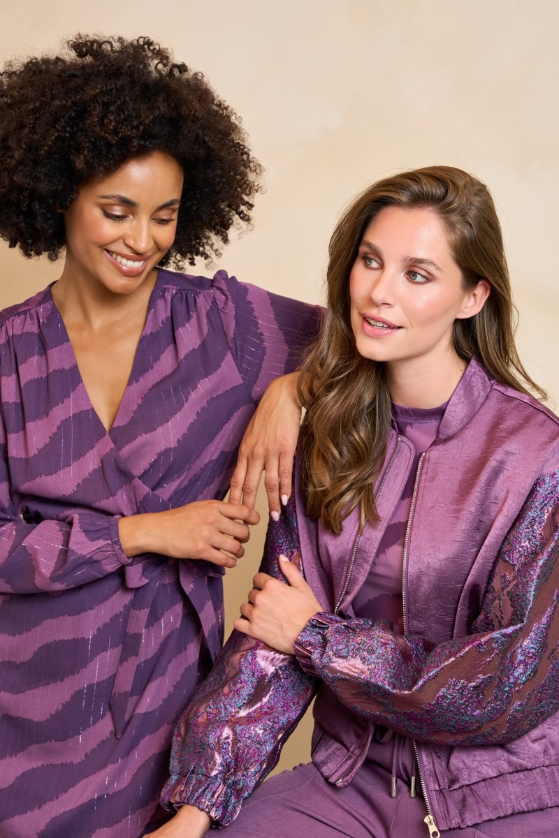 Lofty Manner Jacket Oree | Purple in van gedempt mauve-paars, a-lijn