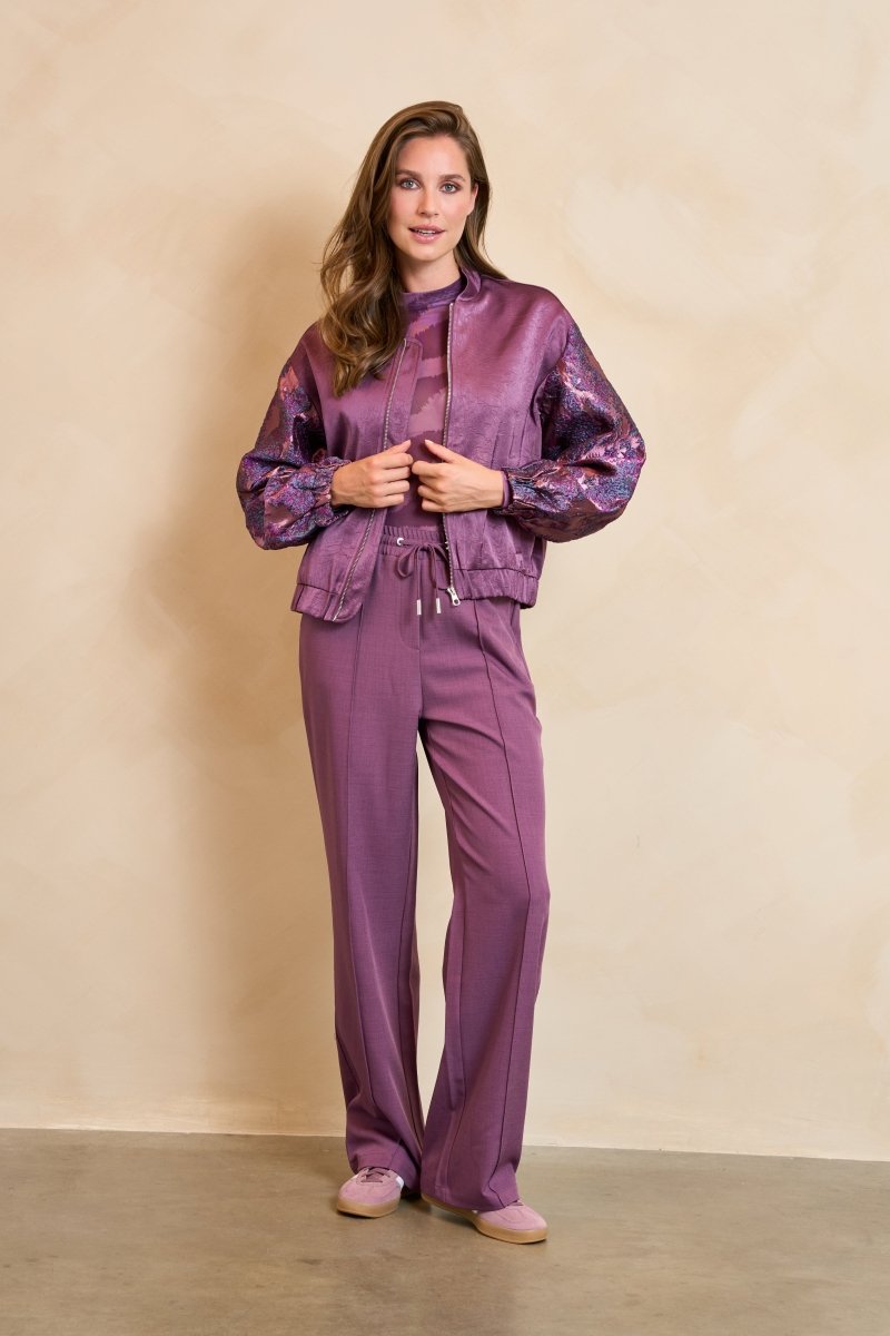 Lofty Manner Jacket Oree | Purple in pruimpaars, wide leg