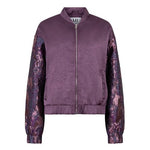 Lofty Manner Jacket Oree | Purple in Hoofdkleur auberginepaars; mouwen, Korte lengte, relaxed fit