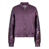 Lofty Manner Jacket Oree | Purple in Hoofdkleur auberginepaars; mouwen, Korte lengte, relaxed fit
