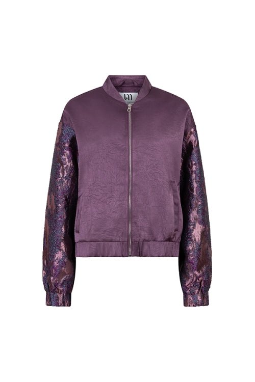 Lofty Manner Jacket Oree | Purple in Hoofdkleur auberginepaars; mouwen, Korte lengte, relaxed fit
