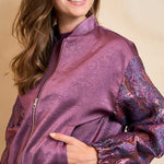Lofty Manner Jacket Oree | Purple in glanzend gemêleerd paars, bomberjack