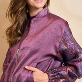 Lofty Manner Jacket Oree | Purple in glanzend gemêleerd paars, bomberjack
