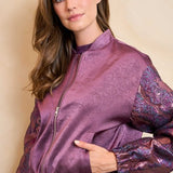 Lofty Manner Jacket Oree | Purple in Diep pruimpaars, aansluitend
