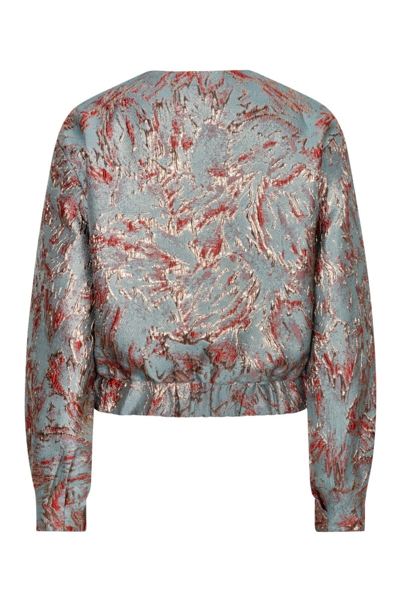 Productfoto achterkant bomberjack Lofty Manner Jules in dark mint | Jo&Co Club