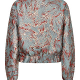 Productfoto achterkant bomberjack Lofty Manner Jules in dark mint | Jo&Co Club