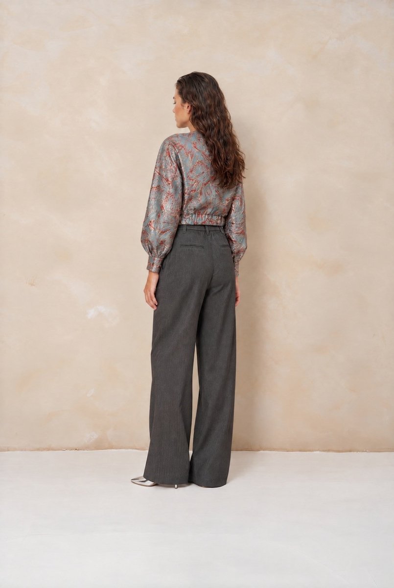 Achterkant jacquard bomberjack Lofty Manner Jules | Jo&Co Club