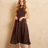 Lofty Manner Jurk Pia | Brown