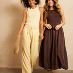Jurk in Brown | Lofty Manner Pia | Jo&Co Club
