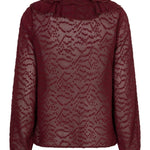 Productfoto achterkant blouse Lofty Manner Kio in burgundy | Jo&Co Club