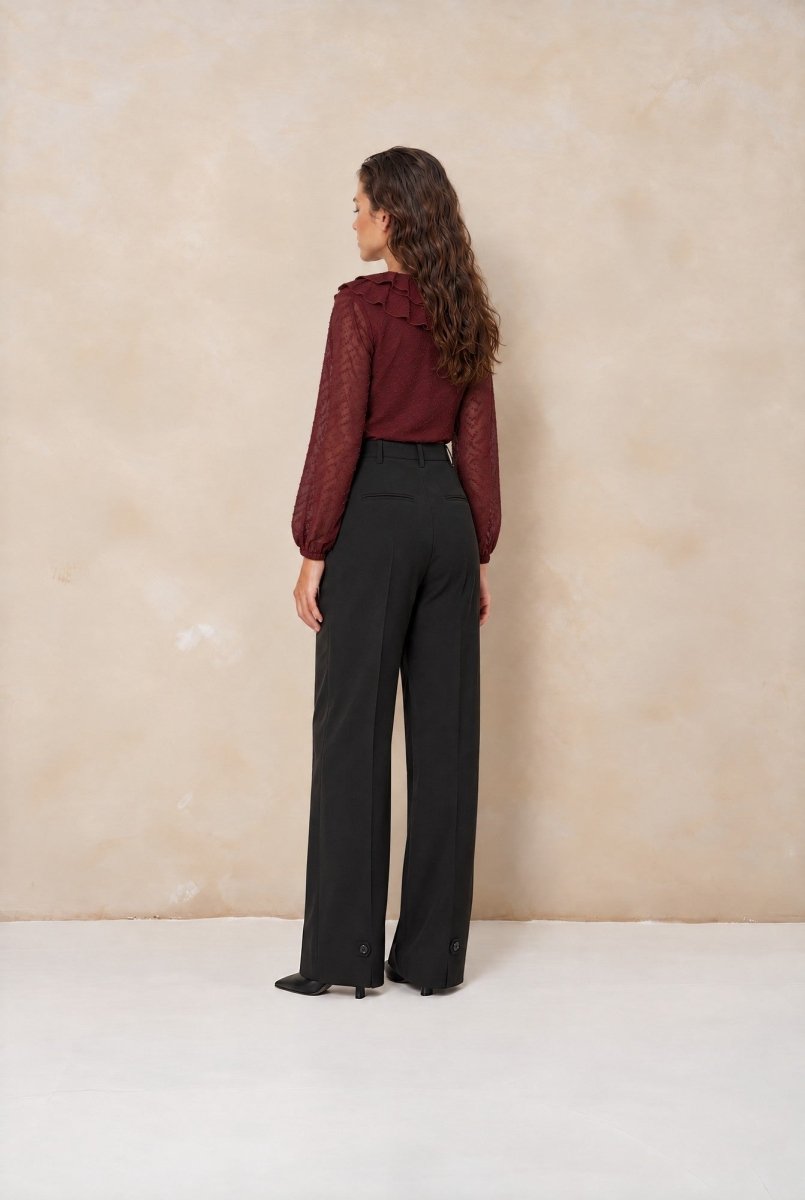 Achterkant blouse Lofty Manner Kio met pofmouwen | Jo&Co Club