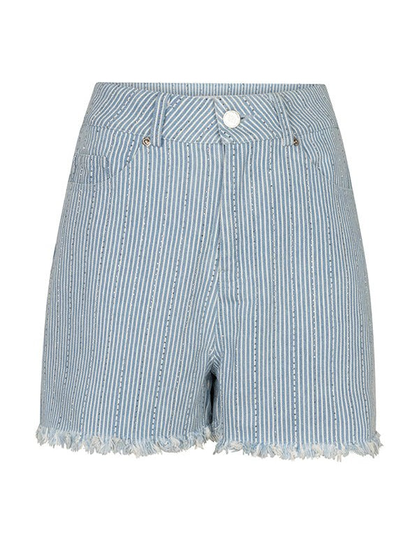 Vrijstaande foto van de voorkant van een denim short op een witte achtergrond | Lofty Manner Aleida | Jo&Co Club