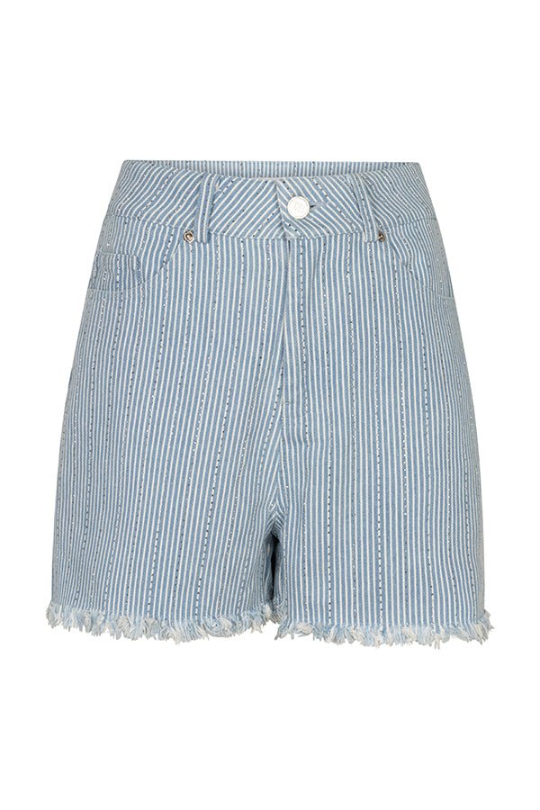 Vrijstaande foto van de voorkant van een denim short op een witte achtergrond | Lofty Manner Aleida | Jo&Co Club