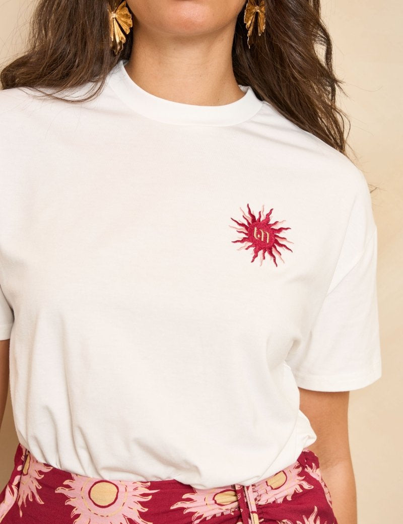 Lofty Manner T-shirt Tiva | White – Tops van Lofty Manner, kleur 34/XS, maat | Jo&Co Club