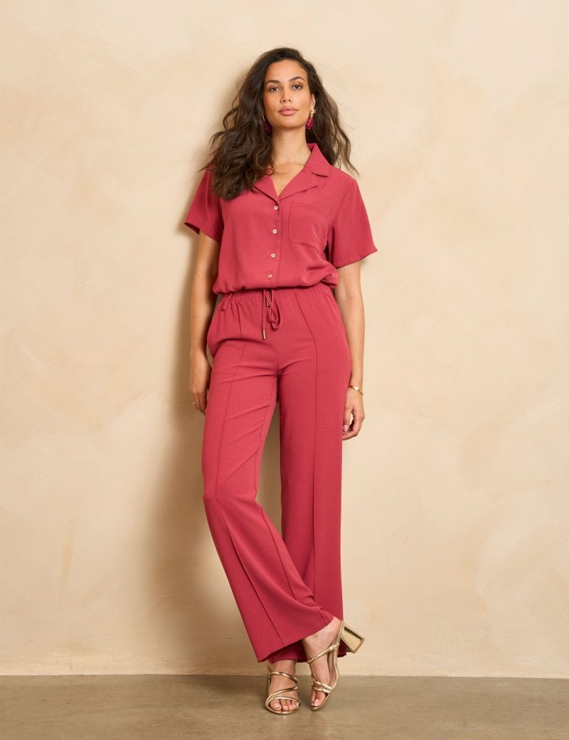 Lofty Manner Top Zelie | Brique Red – Tops van Lofty Manner, kleur 34/XS, maat | Jo&Co Club