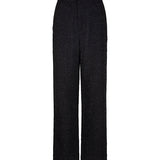 productfoto van de dora pants van lofty manner in zwart met glitters.