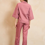 Lofty Manner Trouser Junae | Mauve pink in Gedempt oudroze, oversized