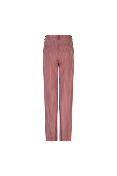 Lofty Manner Trouser Junae | Mauve pink in Stofroze, Straight leg, rechtvallende pijpen, normale taille