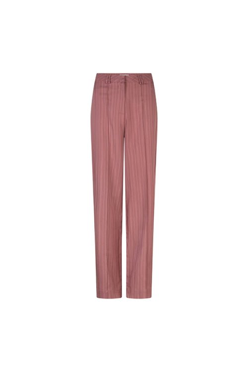 Lofty Manner Trouser Junae | Mauve pink in Gedempt oudroze, Wijde rechte pijpen; Relaxed fit