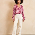Lofty Manner Trouser Rosema | Ecru in combinatie, blouse met losvallend silhouet