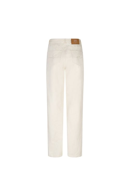 Lofty Manner Trouser Rosema | Ecru in Ecru, Rechte pijpen met een relaxte pasvorm