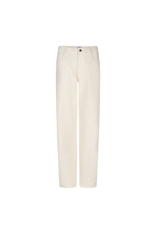Lofty Manner Trouser Rosema | Ecru in Crèmekleurig, Hoge taille, rechte pijpen met een ruime pasvorm