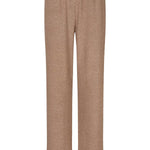 Lofty Manner Trouser Savy in goud – lichtbruine broek met rechte pijpen en unieke textuur | Jo&Co Club