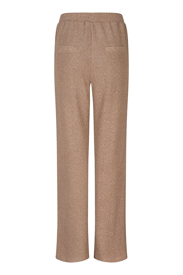 Broek Lofty Manner Trouser Savy Gold – rechte broek met getextureerde stof | Jo&Co Club