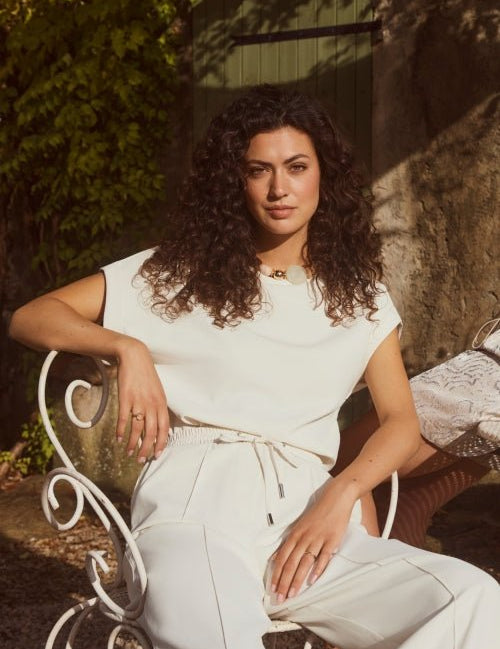 Lofty Manner Trouser Serin Ecru – Broeken van Lofty Manner, kleur 34/XS, maat | Jo&Co Club