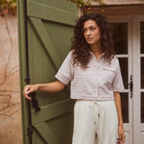 Lofty Manner Trouser Serin | Ecru in Crème, wijde pijpen