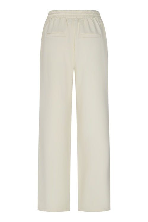 Lofty Manner Trouser Serin | Ecru in Licht crèmekleurig, Relaxed fit met wijde, rechtvallende pijpen