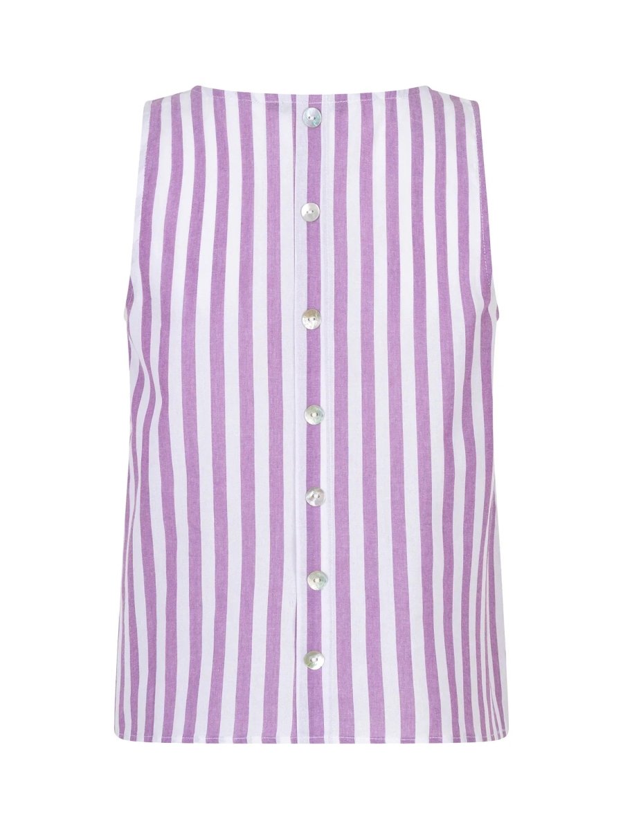 Achterzijde Ydence Arlette top met knoopsluiting.