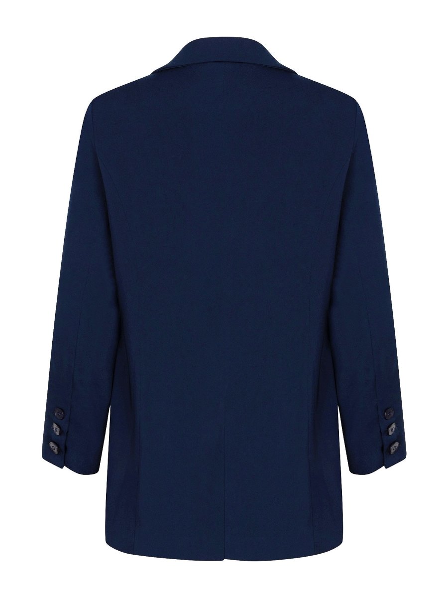 productfoto ydence blazer maisie navy blauw achterkant.