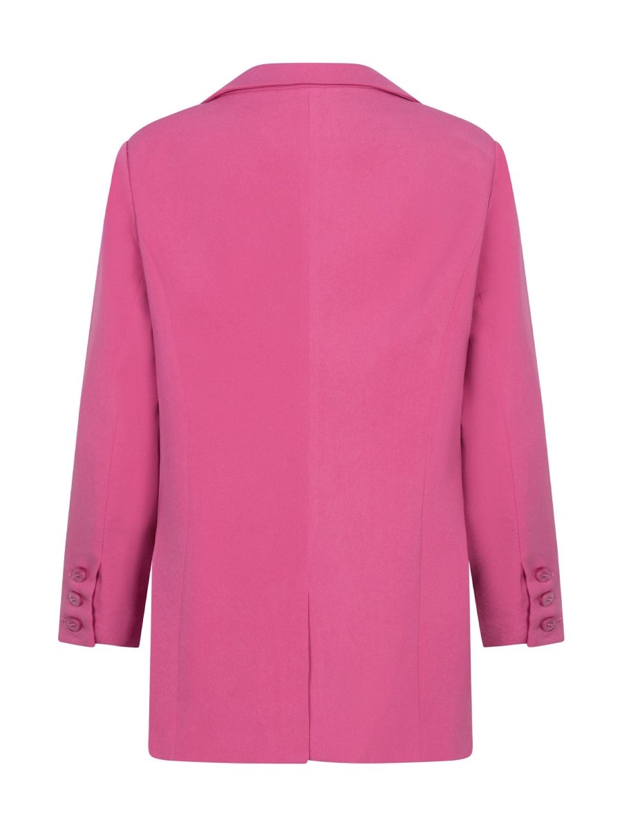 Ydence Blazer Maisie | Roze in Fel fuchsia roze, Rechte, lange pasvorm