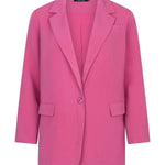 Ydence Blazer Maisie | Roze in Levendig fuchsia roze, blazer met Rechtvallend, met een licht oversized silhouet