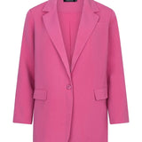 Ydence Blazer Maisie | Roze in Levendig fuchsia roze, blazer met Rechtvallend, met een licht oversized silhouet