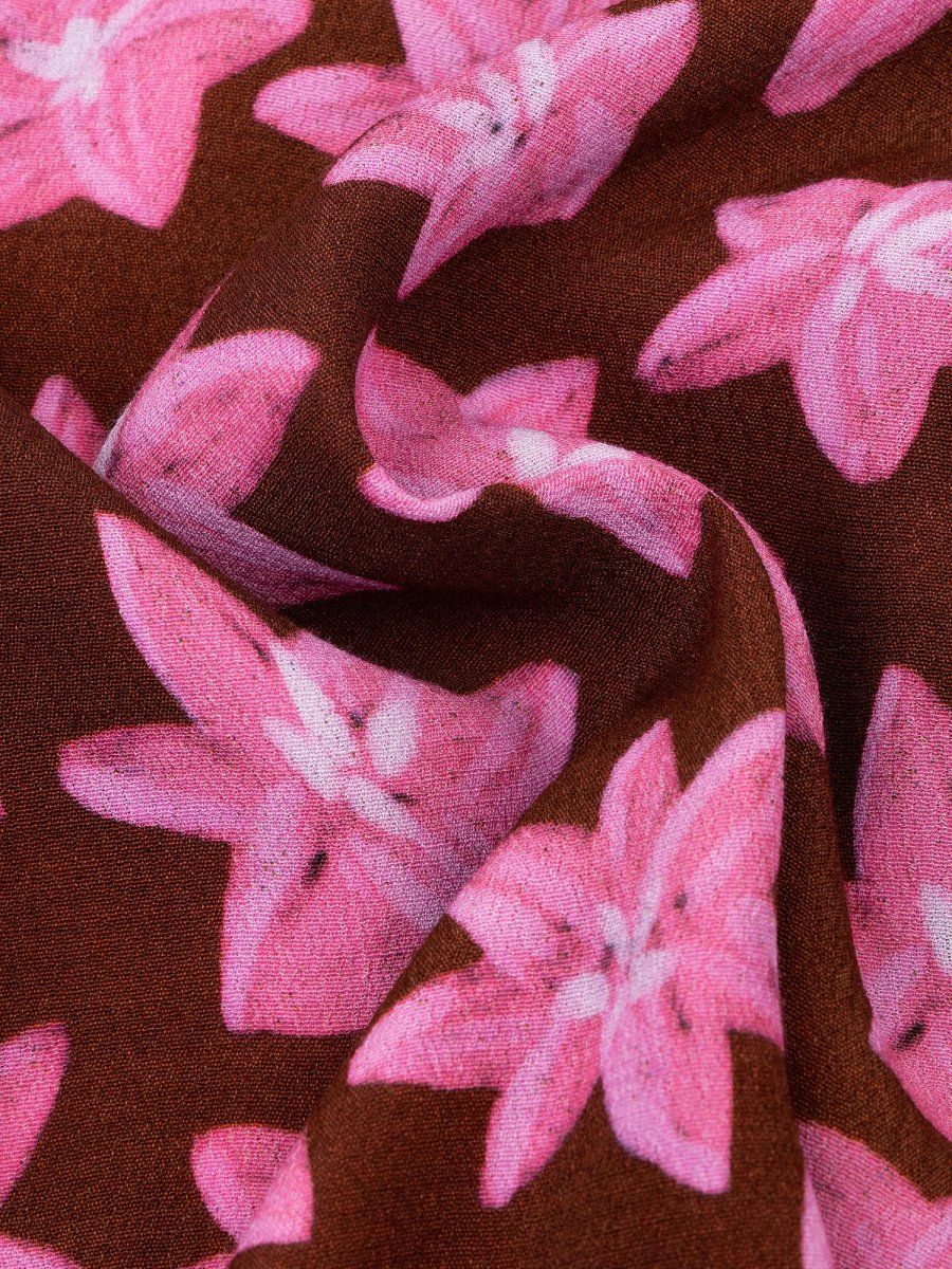 Ydence Blouse Alyssa Brown Flower – Blouses van Ydence, kleur XS, maat | Jo&Co