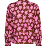 Ydence Blouse Alyssa Brown Flower – Blouses van Ydence, kleur XS, maat | Jo&Co
