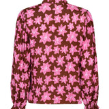 Ydence Blouse Alyssa Brown Flower – Blouses van Ydence, kleur XS, maat | Jo&Co