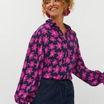 Ydence Blouse Alyssa Navy Flower – Blouses van Ydence, kleur XS, maat | Jo&Co