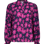 Ydence Blouse Alyssa Navy Flower – Blouses van Ydence, kleur XS, maat | Jo&Co