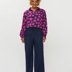 Ydence Blouse Alyssa Navy Flower – Blouses van Ydence, kleur XS, maat | Jo&Co
