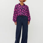 Ydence Blouse Alyssa Navy Flower – Blouses van Ydence, kleur XS, maat | Jo&Co